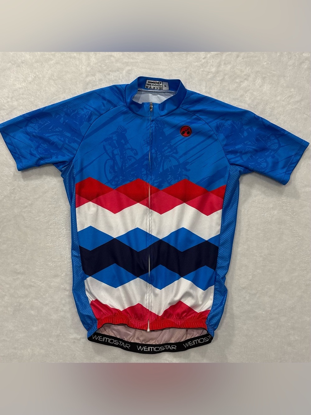 Weimostar Full Zip Cycling Jersey Men’s Size L
